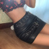 women s double belt leather short skirt nihaostyles clothing wholesale NSRUI79829