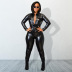 women s single-breasted pu leather jumpsuit with belt nihaostyles clothing wholesale NSMFF79842