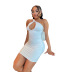 women s off-shoulder tube top pure color suspender dress nihaostyles clothing wholesale NSMFF79845