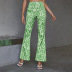 women s graffiti high waist printing bootcut trousers nihaostyles clothing wholesale NSWX79858