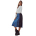 women s retro stitching high waist washed denim skirt nihaostyles wholesale clothing NSJM79872