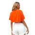 women s round neck hollow loose short T-shirt nihaostyles wholesale clothing NSJM79874