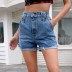 spring women s slim high-waisted denim shorts nihaostyles wholesale clothing NSJM79876