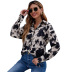 women s loose long-sleeved printed chiffon shirt nihaostyles wholesale clothing NSJM79881