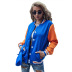 women s hit color loose long-sleeved baseball uniform jacket nihaostyles wholesale clothing NSJM79886