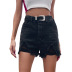 Pantalones cortos de mezclilla de cintura alta rectos para mujer de verano nihaostyles ropa al por mayor NSJM79890
