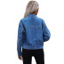 autumn and winter women s retro lapel denim short jacket nihaostyles wholesale clothing NSJM79908