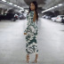 women s  round neck print hit color halter mid-length dress nihaostyles wholesale clothing NSJYF79936