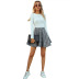 autumn and winter Women s High Waist Plaid Skirt nihaostyles wholesale clothing NSJM79939