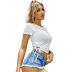 women s round neck exposed navel drawstring T-shirt nihaostyles wholesale clothing NSJM79941