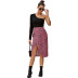 Women s Retro floral Printed High Waist Irregular Skirt nihaostyles wholesale clothing NSJM79943