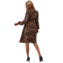 vestido de manga larga con estampado de leopardo para mujer nihaostyles ropa al por mayor NSJM79948