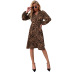 vestido de manga larga con estampado de leopardo para mujer nihaostyles ropa al por mayor NSJM79948
