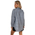 women s vertical striped long-sleeved slim shirt nihaostyles wholesale clothing NSJM79954