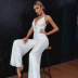 Sleeveless Backless Solid Color Sequins Slim Fit Jumpsuit NSWX79968