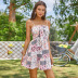 women s stitching printed bow knot wrapped chest dress nihaostyles clothing wholesale NSWX79976