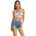 women s ling hollow lace halter short camisole nihaostyles clothing wholesale NSWX79992