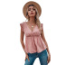 women s V-neck lace receving waist sleeveless shirt nihaostyles wholesale clothing NSJM79997
