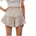 Solid Color Puffy Elastic Waist Pleated Cake Short Skirt NSJM80008