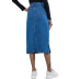 women s high waist denim button slitted skirt nihaostyles wholesale clothing NSJM80012