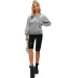autumn and winter Women s Round Neck Fake Pocket Loose Long Sleeve Sweatershirt nihaostyles wholesale clothing  NSJM80021