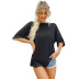 women s loose backless hollow T-shirt nihaostyles wholesale clothing NSJM80023