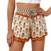 women s Retro Drawstring High Waist Floral Holiday Shorts nihaostyles wholesale clothing NSJM80025