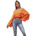 women s off-shoulder lantern sleeve cropped top nihaostyles clothing wholesale NSJM80043