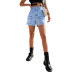 women s pocket high waist denim straight short nihaostyles clothing wholesale NSJM80049