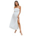women s tube top slit open back dress nihaostyles clothing wholesale NSWX80116