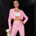 women s bright color short suit jacket trousers suit nihaostyles clothing wholesale NSWX80132