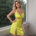 women s V-neck halter neck open back slit sling dress nihaostyles clothing wholesale NSWX80145
