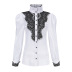 women s high-neck splicing long-sleeved shirt nihaostyles clothing wholesale NSJM80153