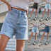 women s high waist loose slimming denim shorts nihaostyles clothing wholesale NSJM80159
