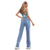 jeans rectos sueltos de cintura alta para mujer nihaostyles ropa al por mayor NSJM80162