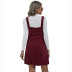 Women s full-Zipper Corduroy Sling Dress nihaostyles clothing wholesale NSJM80175