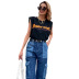 women s letters printed short-sleeve t-shirt nihaostyles clothing wholesale NSJM80180