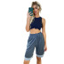 women s ripped stitching shorts nihaostyles clothing wholesale NSJM80183