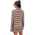 women s lapel plaid loose shirt nihaostyles clothing wholesale NSJM80190