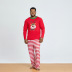 printing long-sleeved Christmas home wear pajamas nihaostyles wholesale Christmas costumes NSXPF80201