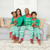 Christmas stripe printing long-sleeved pajamas nihaostyles wholesale Christmas costumes NSXPF80202