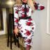 print dress with belt nihaostyles wholesale clothing NSYSY80847