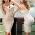 women s sexy deep V tassel package hip sleeveless sling dress nihaostyles wholesale clothing NSYIS80772
