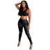 women s plus size leather high-waist pants nihaostyles clothing wholesale NSMFF80218