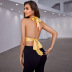 women s neck strap halter cropped tank top nihaostyles clothing wholesale NSWX80233