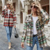 women s lapel loose plaid jacket nihaostyles clothing wholesale NSJM80249
