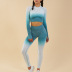 Pantalones de yoga superiores de secado rápido de manga larga de color degradado para mujer conjunto de ropa nihaostyles al por mayor NSXER80284
