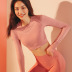 women s long-sleeved hollow jacquard seamless yoga tops nihaostyles clothing wholesale NSXER80287