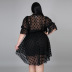 women s plus size polka dot mesh dress nihaostyles clothing wholesale NSCYF80292
