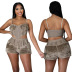 women s sling short vest with shorts two-piece set nihaostyles clothing wholesale NSCYF80294